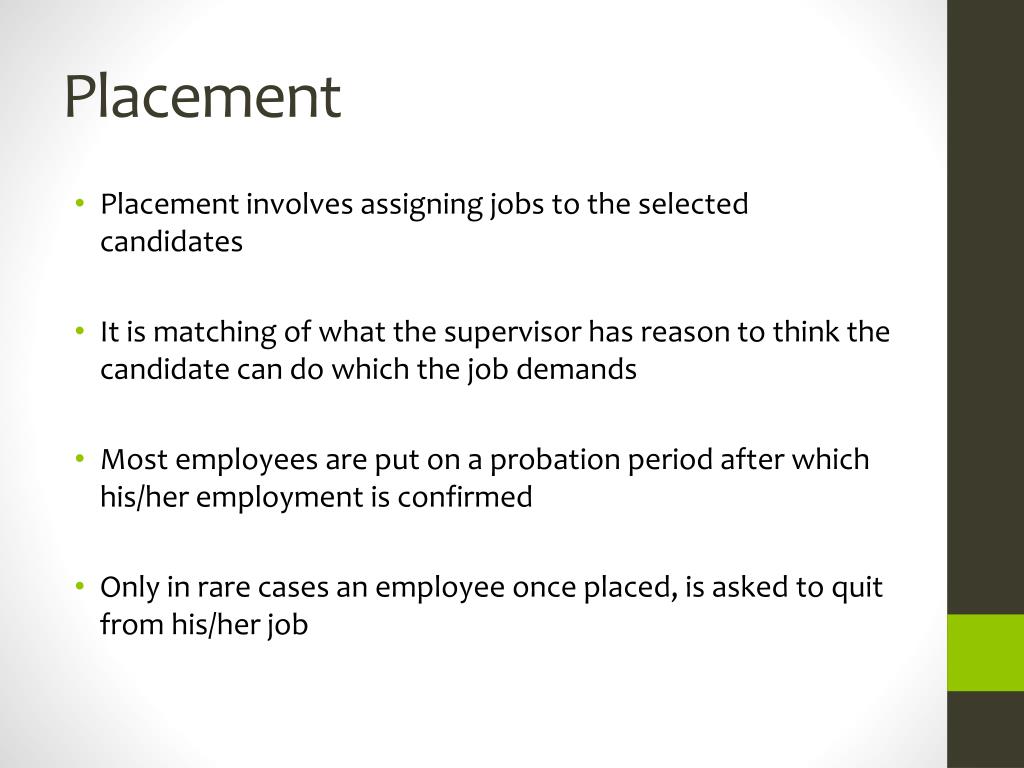 Significance of Placement Rates